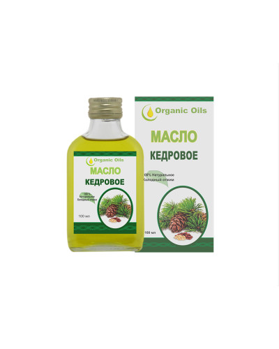 Масло кедровое нерафинированное «Organic Oils»,холодный отжим 100 мл